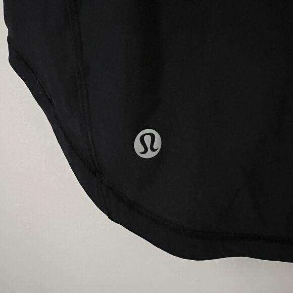 Lululemon Black Mesh Racerback Scoop Bottom Tank Top Size 6 - Picture 3 of 7